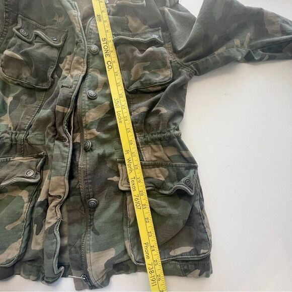 Free People Not Your Brothers Faded Green Camo Print Surplus Jacket ,XS - Picture 12 of 14